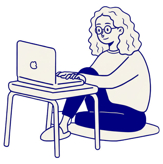 Girl on her laptop